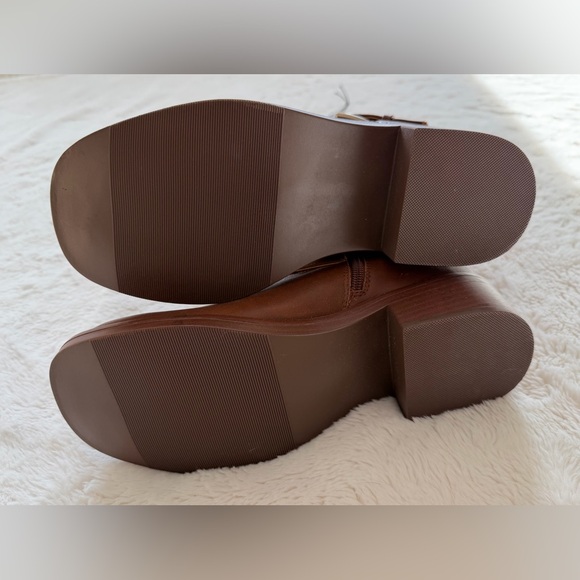 Torrid Brown Leather Wide Calf Knee-High Boots - Picture 5 of 8